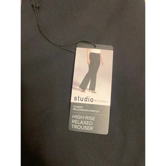 New with tags torrid studio high-rise relaxed stretch black trouser pant… - Picture 3 of 6